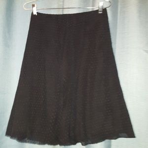 Club Monaco Black "Swiss Dot" skirt